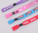 Pink Purple Blue Color Custom Cloth Wristbands With Sublimation LOGO
