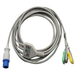 Wholesale 3.6m 3 Lead 6pin Direct Connect Ecg Cable and leadwire For Snap / Clip from china suppliers