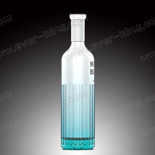 Offset Printing Liquor Vodka Spirit Glass Custom With Aluminum Cap