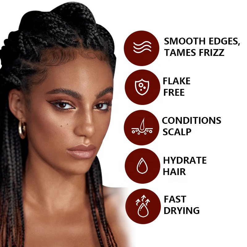 Perfume-Free Vegan Edge Control Gel for Extreme Hold and Smooth Styling Private Label