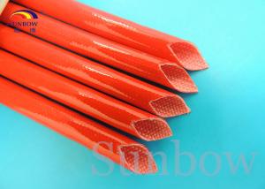 Wholesale Red Color heat resistant silicone rubber fiberglass sleeving high temperature from china suppliers