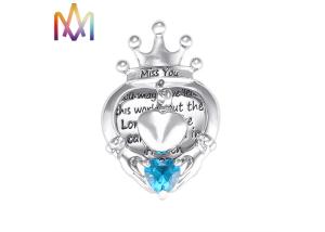 Wholesale 43G Crown Engraved Urn Necklace Charms For Loved Animals from china suppliers