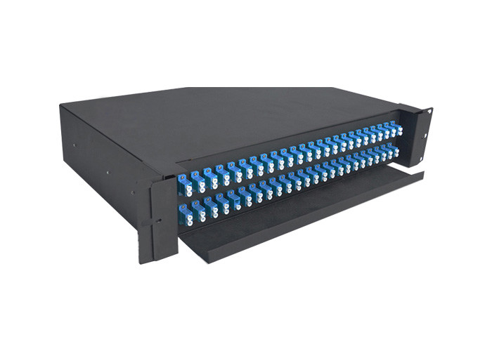 1U 96 Fibers Rack Mount FHD High Density Fiber Enclosure Unloaded 4x FHD Cassettes