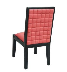 Wholesale Red PU/leather upholstery Latest contracted chairs dining fashion wooden dining chair modern high back dining chair from china suppliers