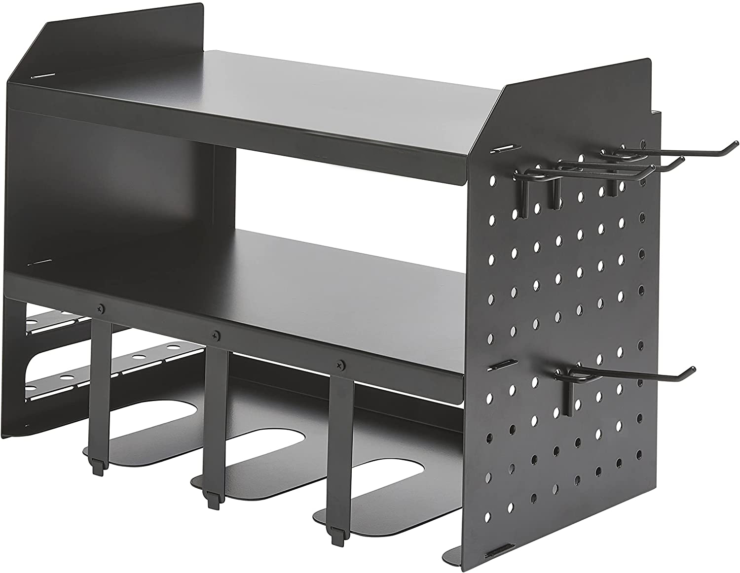 Metal Power Tool Organizer Wall Mount Impact Battery Storage Box Carbon Steel Material