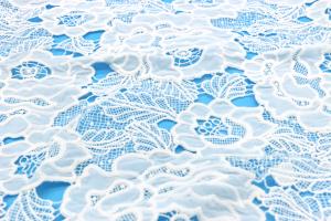 Wholesale Stylish Hollow out Allover Embroidery Lace Fabric Floral Ornament Style Breathable from china suppliers
