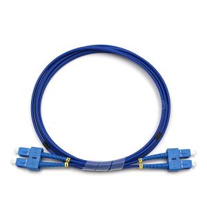 Wholesale Duplex Single Mode 9/125 Fiber Optic Cable OS2 LSZH Blue Armored Patch Cable from china suppliers