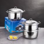 Multifunction Large Capacity Kitchen Cookware Pot 3 Pieces Stainless Steel Ollas