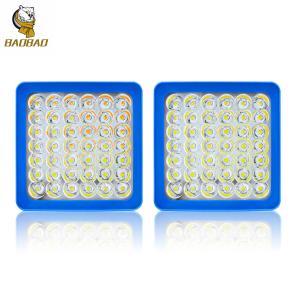 Wholesale 42 Beads Metal Case White Yellow Flash 24V LED Headlight Bike Accoessories from china suppliers