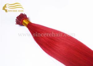 Wholesale Hot Selling Straight Hair Extensions - 18&quot; Red Pre Bonded I Tip Hair Extensions 0.75 Gram Each Strand For Sale from china suppliers