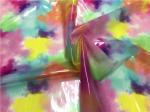 Color Clouds Design Printed TPU Leather 0.15mm - 0.20mm For Kids Coats