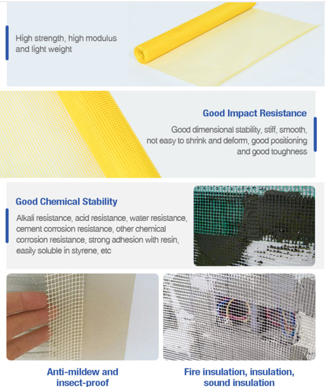 120g 4*4 Fiberglass Mesh For Concrete Countertops 5x5 Glass Fibre Mesh Fabric