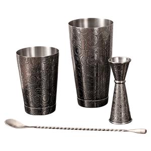 Wholesale Antique Black Cocktail Mixer Set Bartender Kit Cocktail Shaker Set For Drink Mixing from china suppliers