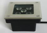 High Efficacy Square LED Underground Lamp 5W Stainless Steel Material