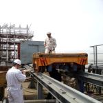 Electric Winch Industrial Trolley Cart , Towed Anti Explosion Rail Transfer Cart