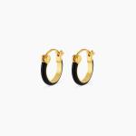 Colored 925 Sterling Silver Hoop Earrings 18K Gold Stacking Hoop Earrings