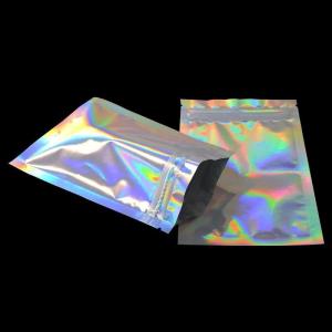 Wholesale Hot stamp print holographic mylar bag smell proof Poly Bags for Cosmetics Packing from china suppliers
