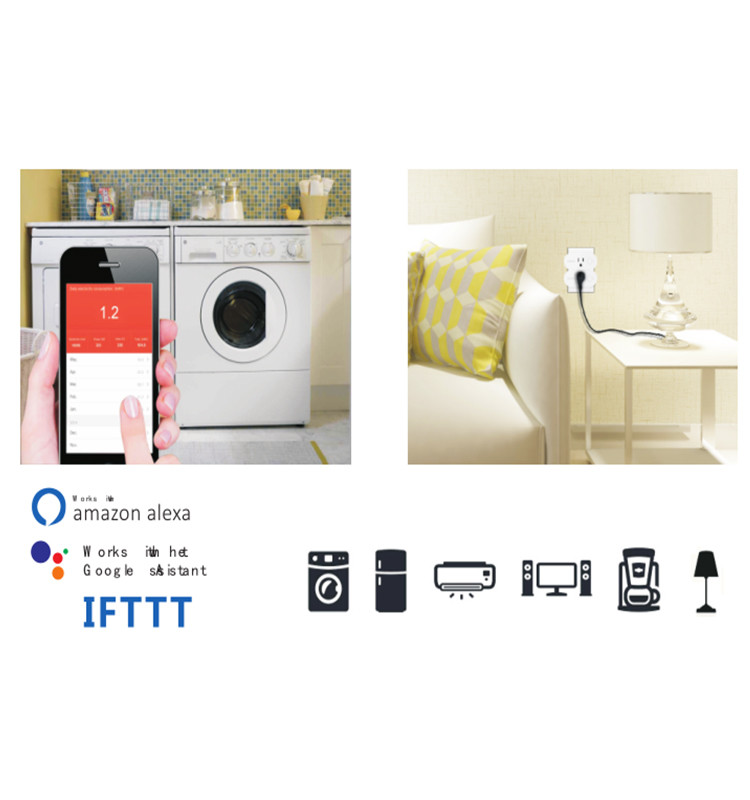 Mini Portable Wifi Smart Plug Remote Control Socket With Energy Monitoring