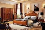 Solid Wood Veneer Classic 4 Door Antique Luxury Wooden Wardrobe