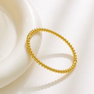 Wholesale Party Gold Bead Bracelet 14K Gold Plated Bead Ball Bracelet Stretchable Fashion from china suppliers