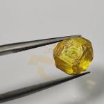 Yellow Uncut Rough Diamond Lab Grown Synthetic Diamond For Gem