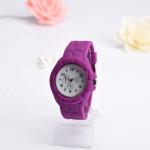 Promotional Gifts Silicone Rubber Bracelet Watch Purple Color With RoHS & CE