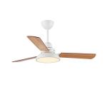 48'' Wood Blade Black White Green Grey Body Fan with Light