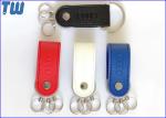 Leather Key Chain Swivel 4GB Pen Drive 3D Debossed Logo USB Memory Stick