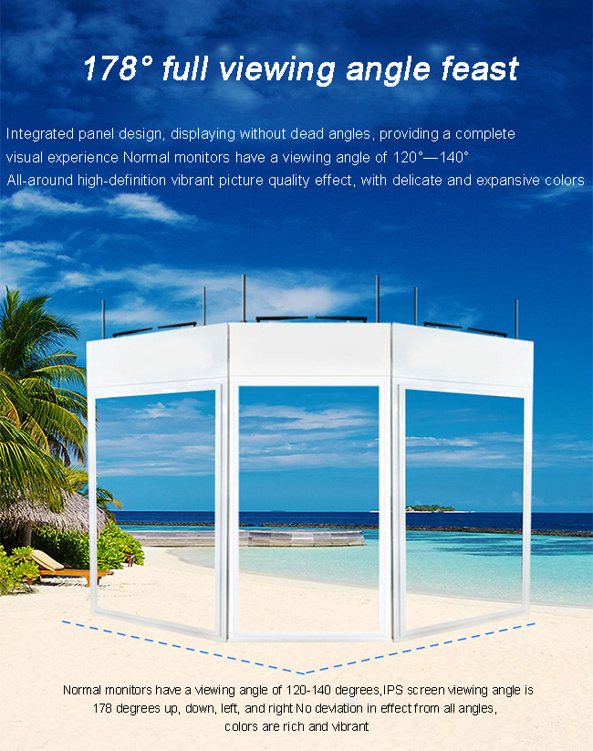 Ultra-Thin Bezel High Brightness Hanging Shop Window LCD Display Advertising Screen Double Sided Digital Signage Media Player