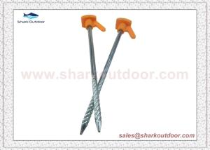Wholesale 8&quot; Outdoor Camping Steel Metal Tent Screw Peg Stakes with durable head from china suppliers