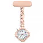 Heart Nurse Quartz Watches Fob Pocket Watches Nursing Gift Lapel Silver Brooch
