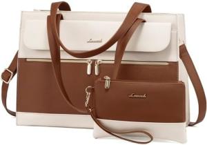 Wholesale LOVEVOOK LAPTOP BAG FOR WOMEN 15.6 INCH LAPTOP TOTE WORK BAG PROFESSIONAL LEATHER COMPUTER BRIEFCASE WATERPROOF BUSINESS from china suppliers
