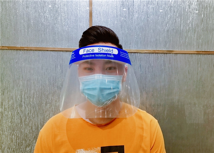 Windproof Disposable Face Shield , Safety Face Shield Transparent Color