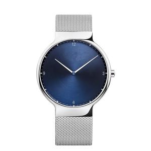 Wholesale 40x11mm Silver Stainless Steel Watch Blue Face With 3atm Bar / Japanese Quartz from china suppliers
