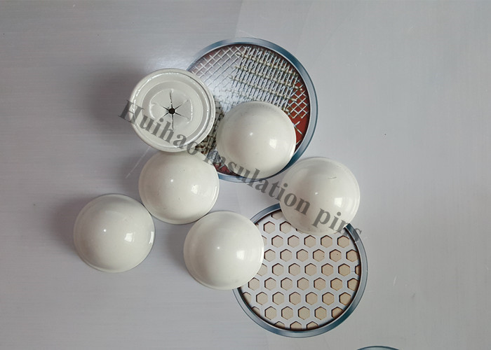 1 3/16" Diameter Galvanized Steel Self Locking Washer With Powder Coated Dome For Weld Pin