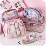 Custom Logo Clear Travel Portable Make Up PVC Cosmetic Bag