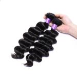 12-30 Inch Brazilian Loose Curly Weave Natural Color Black Single Drawn Hair End