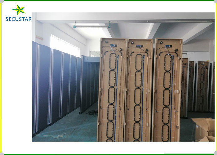 High Sensitivity 6 Zone LED Water Resistant Walk Through Metal Detector with remote control