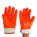 Grip Grain Finish Hand Pvc Heavy Duty Industrial Safety Working Gloves Cotton