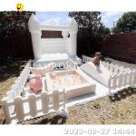 Party Rental Equipment Large Adult Ball Pit White Bounce House With Ball Pit