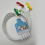 HP / PH 5 Leads Disposable ECG lead wire Cables 90cm Length 3 Clips IEC