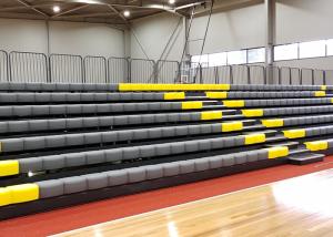 Wholesale Yellow Gray Bench 7 Rows 250mm Retractable Theater Seating from china suppliers