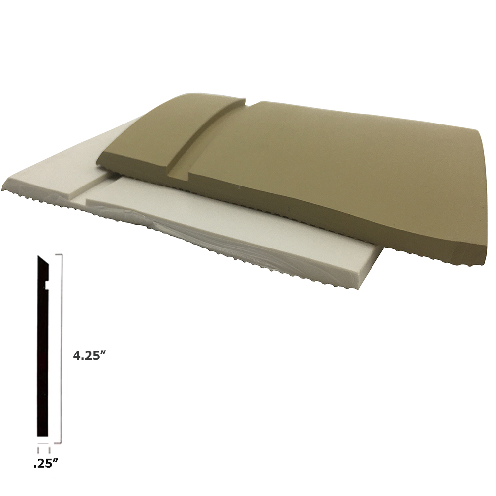 Wall Protection Vinyl Baseboard with Self Adhesive Cove Former and Flexible Design