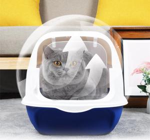 Wholesale PP Small Covered Kitty Litter Box Tray 51*41*38cm Green Pink from china suppliers