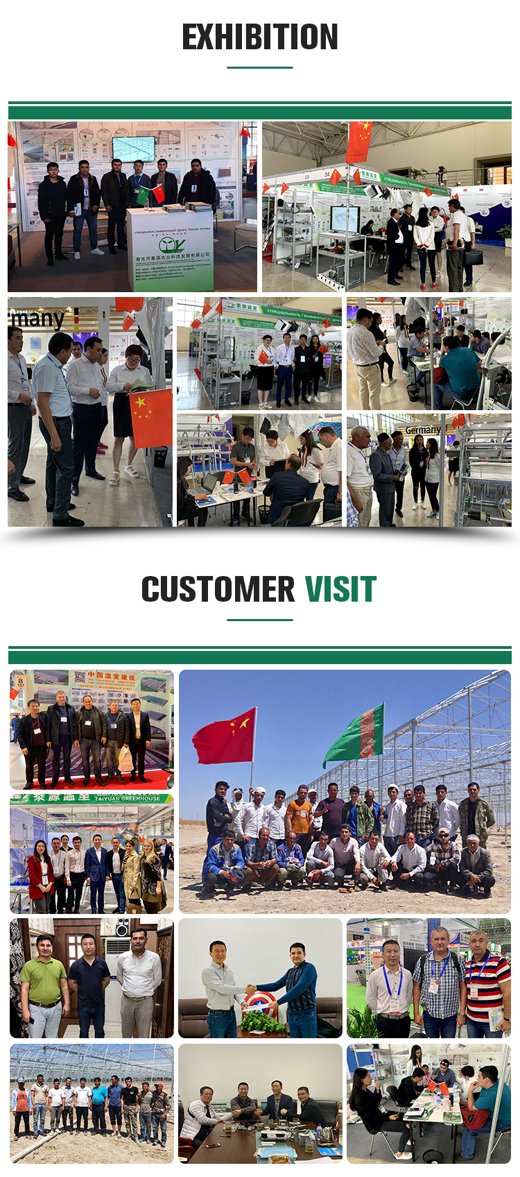PC Greenhouse for Multi-Span Agricultural Greenhouses Section 8.0m Strong Structure