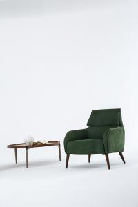 Wholesale Living Room Upholstery Modern Arm Fabric Leisure Chair With Ottoman from china suppliers
