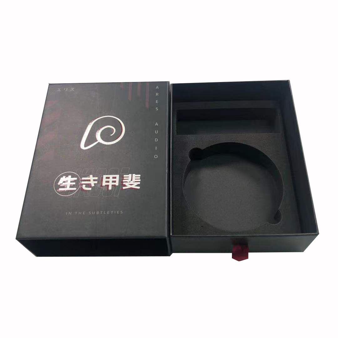 Matte Black Paper Gift Package Box Custom For Jewelry Watch Eyewear