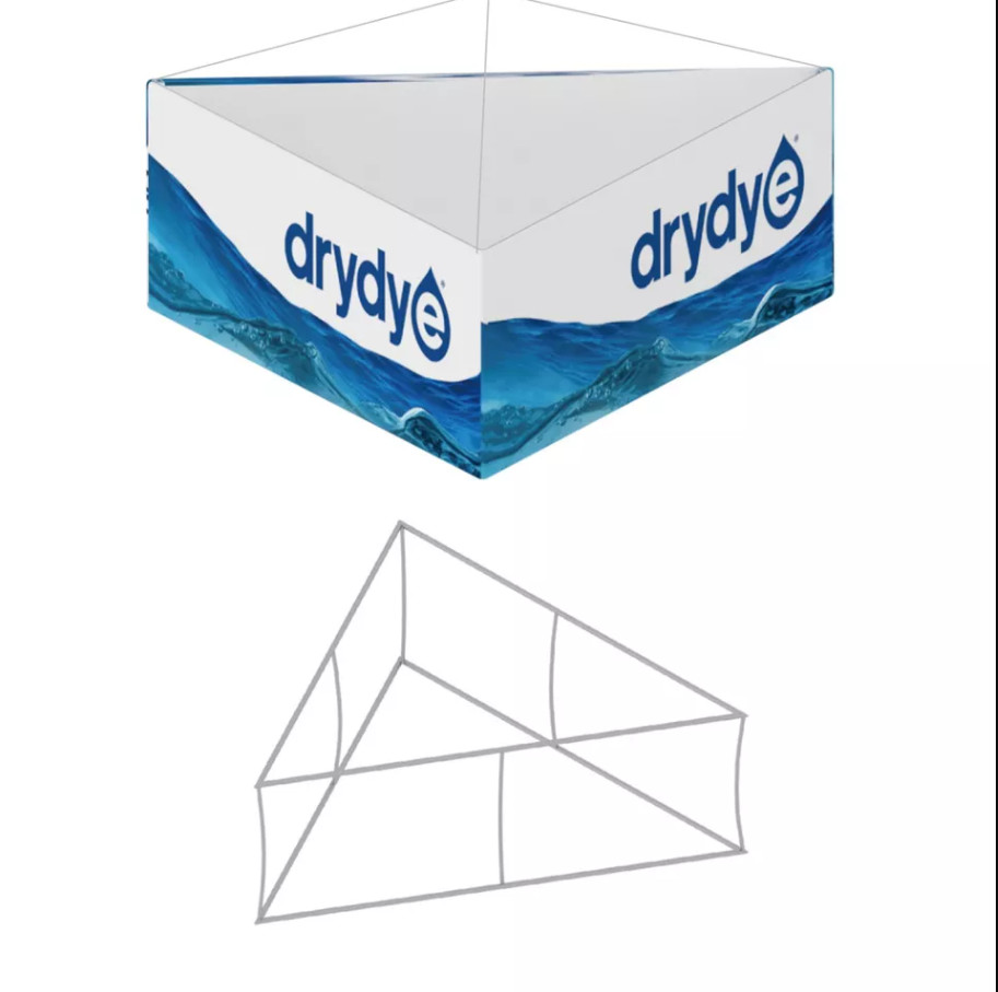 60IN X 48IN Square Triangle Custom Drop Ceiling Signs Hanging Advertising Signs