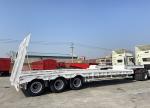 60 80 100 Tons Lowboy Flatbed Lowbed Gooseneck Truck Semi Trailer With Steel