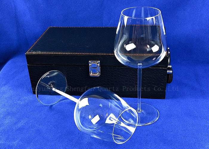 SIO2 Red Wine 1100℃ Quartz Crystal Glass For Family Dinner